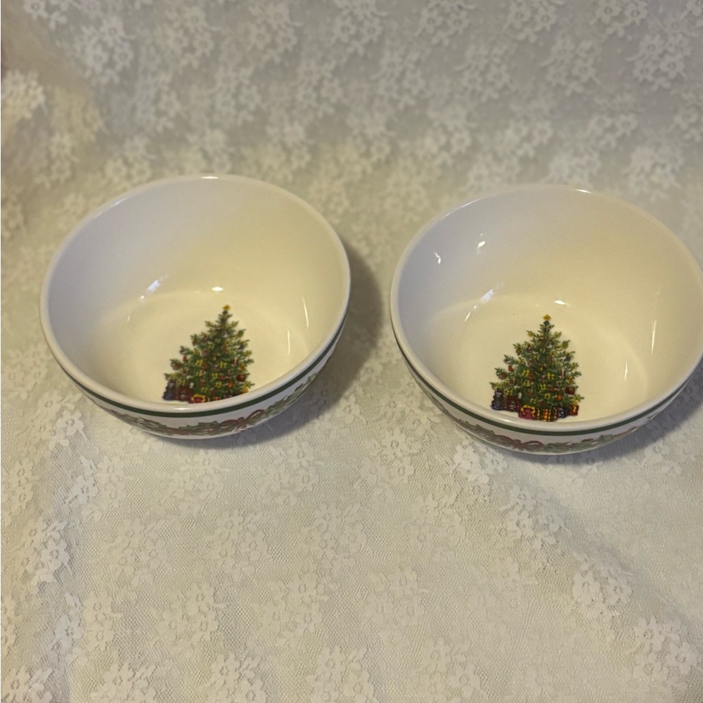 Christopher Radco Traditions Holiday Celebration set of 2 Soup/Cereal Bowls